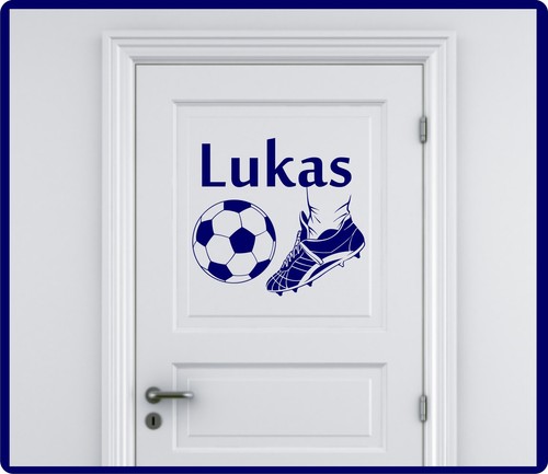 Wandtattoo fussball name - fussball,