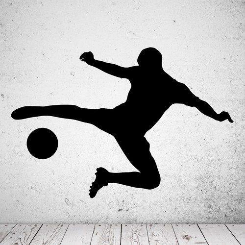 Wandtattoo fußball silhouette - fußball,