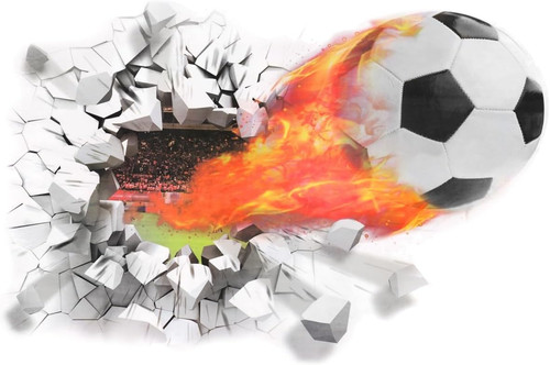 Fußball wandtattoo - wandtattoo, 3d