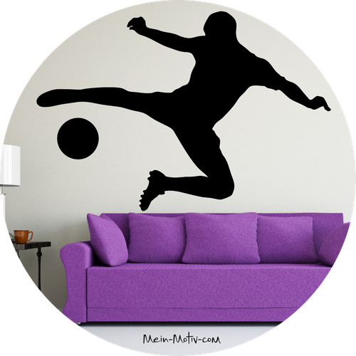 Wandtattoo fußball silhouette - wandtattoo,