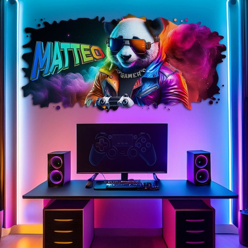 120x58cm gamer wandtattoo - 120x58cm,