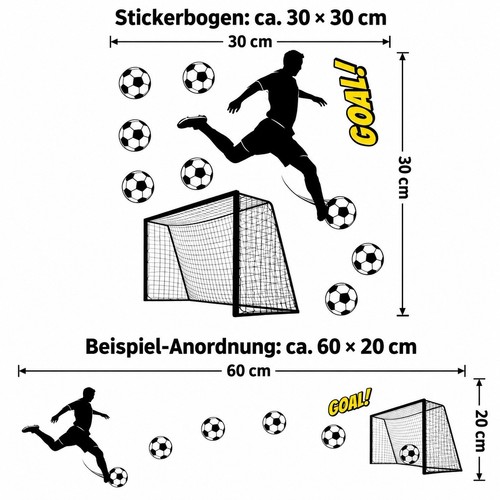 Fußball wandtattoo - fußball,