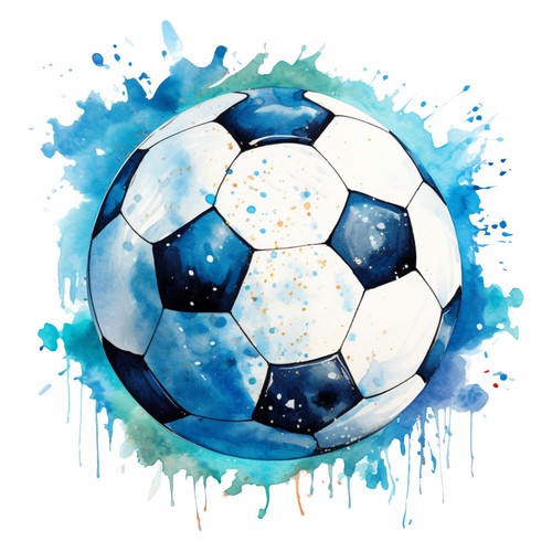 274 wandtattoo fußball blau - 274,