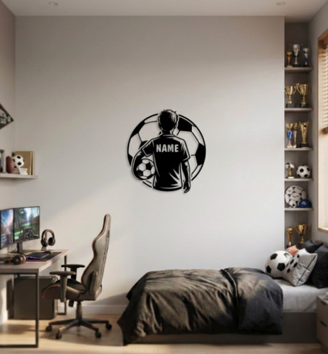 Wandtattoo fußball junge mit - wandtattoo,