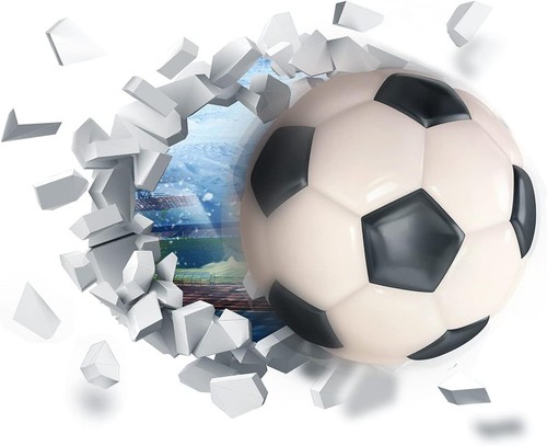 Wandtattoo fußball deko - 3d,